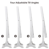 Free Standing Jewelery Cabinet with 14 LED Lights Lockable 4 Angle Adjustable White