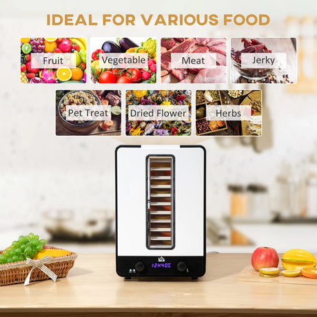 HOMCOM 11-Tray Food Dehydrator, 40-70 Temperature and Timer