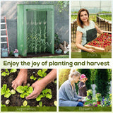 Outsunny 100 x 50 x 150cm Tomato Greenhouse Steel Frame PE Cover with Roll-up Door Outdoor for Backyard, Balcony, Garden, Green