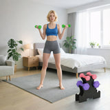 SPORTNOW Hex Dumbbells Set with Dumbbell Rack, Hand Weights for Strength Training Weight Lifting,  2 x 1kg, 2 x 2kg, 2 x 3kg