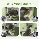 PawHut 138cm Cat Tree, Multi-Level Cat Tower with Scratching Posts and Pad, Bed, Condos, Platforms, Toy Balls, Light Grey