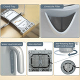 HOMCOM Sleek Textured Kettle and Four-Slice Toaster Set - Grey