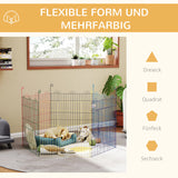 PawHut Pet Playpen Crate, with Six Panels, Door, for Indoors and Outdoors