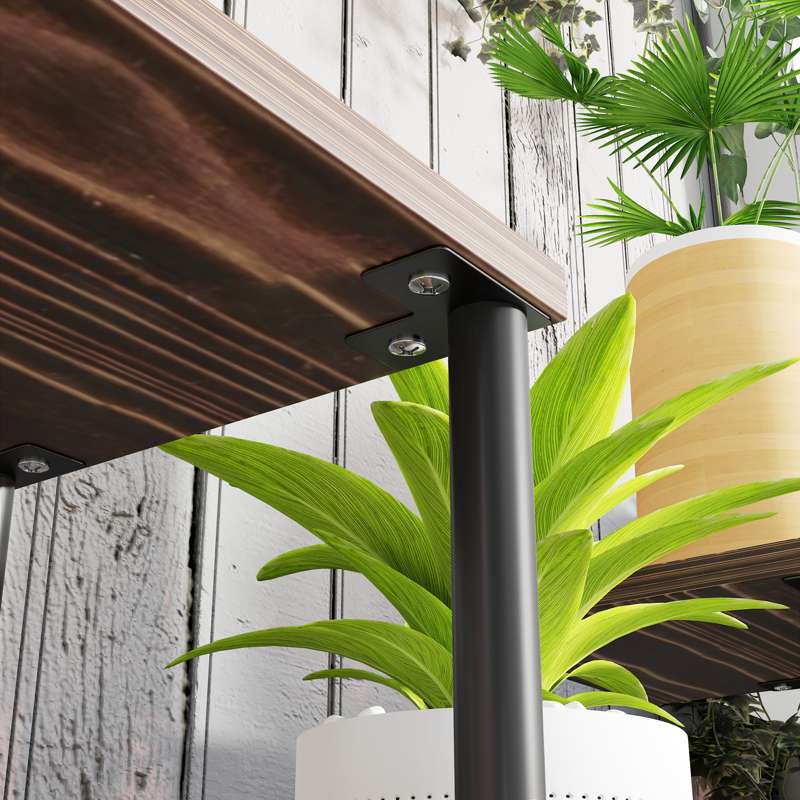 Outsunny Four-Tier Wooden Shelf Plant Stand