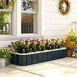 Outsunny Galvanised Raised Garden Bed, 5 x 2 x 1 ft Metal Planter with Gloves and Folded Edging, Dark Grey