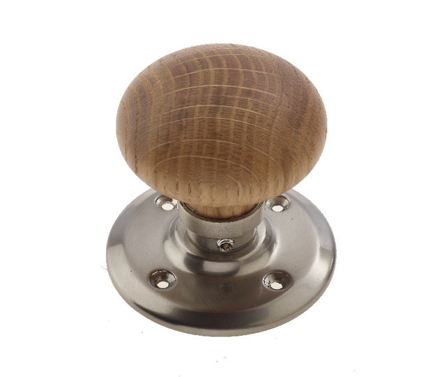 Jedo French Oak Mortice Door Knobs Satin Nickel