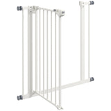 PawHut Adjustable Safety Gate w/ One Extensions, Four Adjustable Screws, White