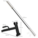SPORTNOW 210cm Barbell Set, Barbell Bar for 5cm Weight Plates for Loading 200kg Weight Plates, for Home Gym Weight Training