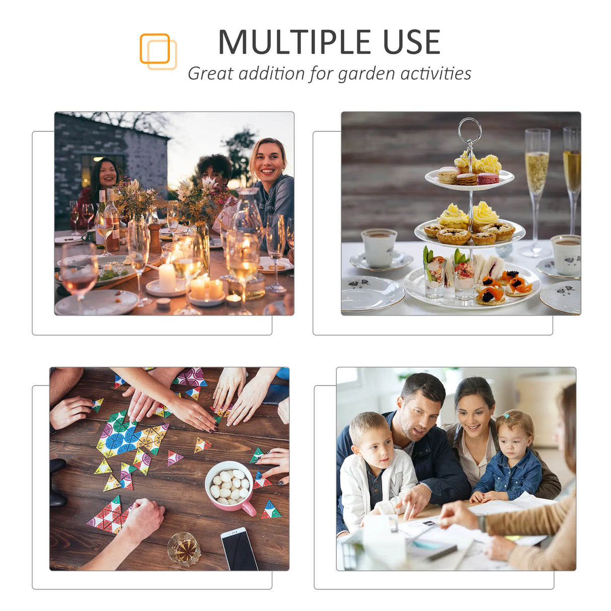 Outsunny Extendable Garden Table 135-270cm x 90cm x 75cm, 10 Seater Outdoor Dining Table with Aluminium Frame for Lawn, Balcony and Backyard, Grey