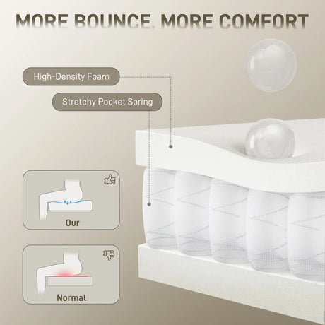 HOMCOM Big and Tall Office Chair 180kg with Spring Cushion, PU Leather - Black