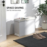 HOMCOM Elegant Six Shoe Bench, with Top Seat - White