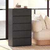 HOMCOM Chest of Drawers, 5-Drawer Storage Cabinets, Modern Dresser, Storage Drawer Unit for Bedroom