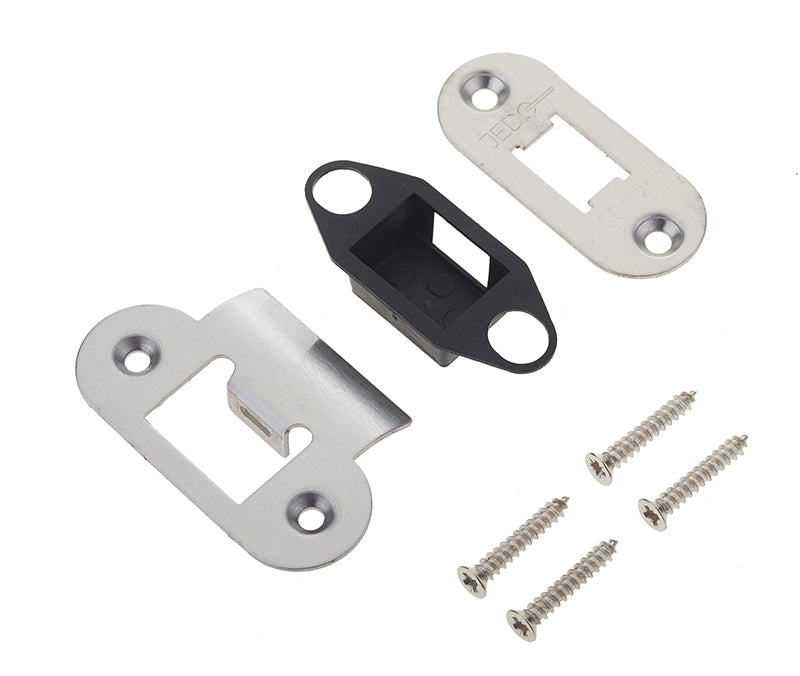 Jedo Radiused Accessory Packs for Heavy Duty Tubular Latches Satin Stainless Steel