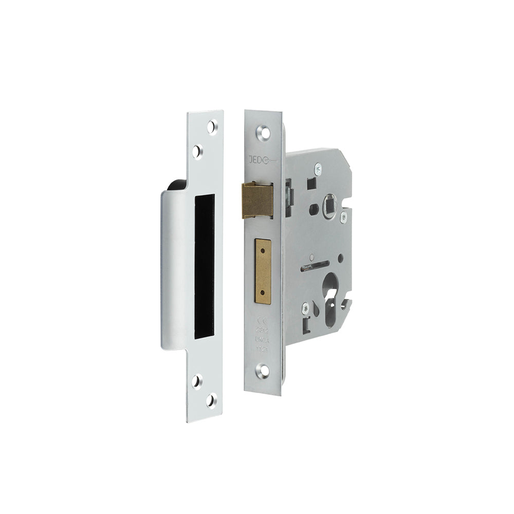 Jedo Euro Profile Sashlocks 76mm Satin Chrome