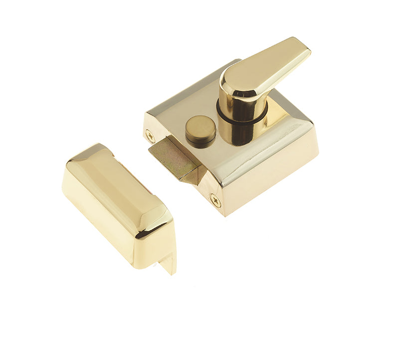 Narrow Stile Night Latches 66mm Polished Brass