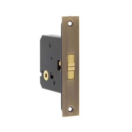 Jedo Sliding Door Bathroom Lock Antique Brass