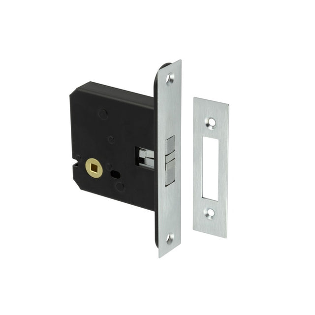 Jedo Sliding Door Bathroom Lock Satin Chrome