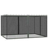 Outsunny 352 x 207cm Universal Replacement Mesh Sidewall Netting for Patio Gazebos and Canopy Tents, (Sidewall Only) Dark Grey