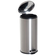 HOMCOM Foot Pedal Bin Stainless Steel Metal Waste Rubbish Lid Kitchen Garbage 30L Silver