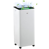 HOMCOM 3500mL Portable Dehumidifier with Air Purifier, 24H Timer, 5 Modes, 16L/Day, for Home Laundry, White