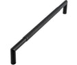 Nero Mitred Knurled Pull handles B/T Fixing 425x19mm Black