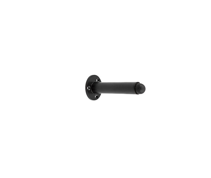 Nero Wall Mounted Door Stop on Rose 85mm Black