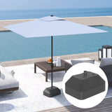 Outsunny Fillable Garden Parasol Base, Heavy Duty Parasol Base Stand Outdoor Umbrella Stand, Filled Up to 24kg with Sand or 20kg with Water, Sun Umbrella Base for 38 mm Poles, Black