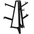 SPORTNOW Weight Tree Weight Rack for 5cm Weight Plates and Barbell Bar with 6 Fasten Clamps, 300kg Capacity