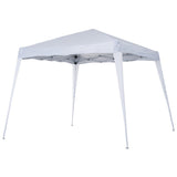 Outsunny 3 M x 3 M Base/ 2.5 M x 2.5 M Top Pop Up Gazebo with Carry Bag, Height Adjustable Slant Leg Party Tent Instant Event Shelter for Garden, Patio, White