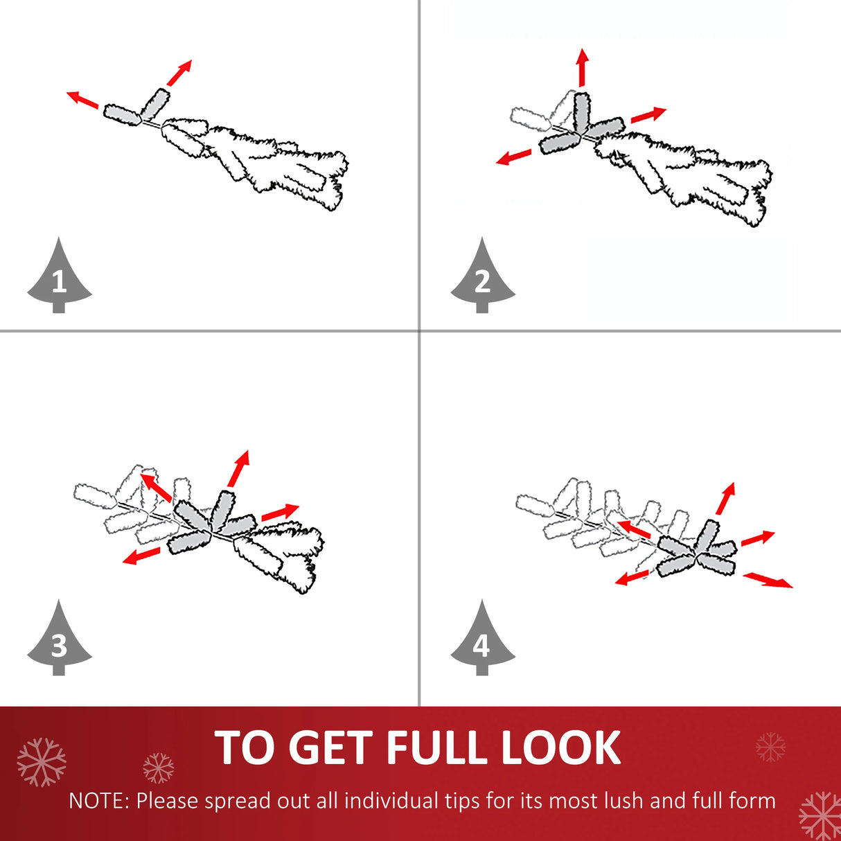 HOMCOM 1.8m 6ft Pre-Lit Artificial Christmas Tree 200 LED Xmas Tree Holiday Dcor with Decorative Balls Ornament Metal Stand