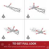 HOMCOM 1.8m 6ft Pre-Lit Artificial Christmas Tree 200 LED Xmas Tree Holiday Dcor with Decorative Balls Ornament Metal Stand