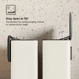 HOMCOM 8L Hanging Kitchen Bin, Rubbish bin with Lid and Removable Inner Bucket for Kitchen Cabinet Door, Under Sink, Office