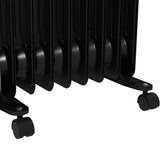 HOMCOM 2kW Nine Fin Oil-Filled Radiator - Black