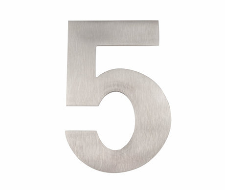 150mm Numerals SSS Finish 150mm Satin Stainless Steel No. 5