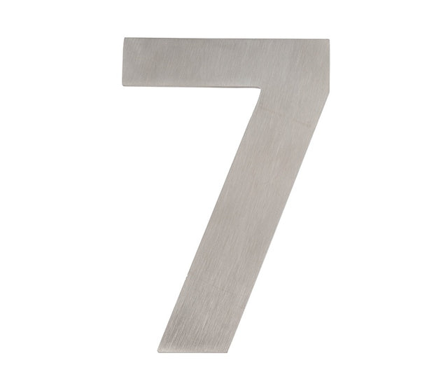 150mm Numerals SSS Finish 150mm Satin Stainless Steel No. 7