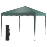 Outsunny 3 x 3cm Adjustable Height Pop-Up Gazebo, with Bag - Green