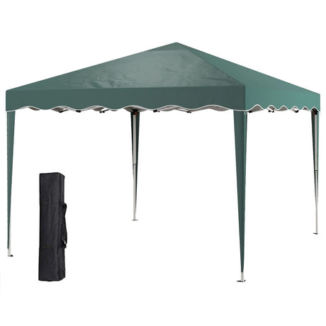 Outsunny 3 x 3cm Adjustable Height Pop-Up Gazebo, with Bag - Green