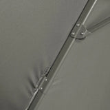 Outsunny 3 x 3(m) Cantilever Parasol with Cross Base, Garden Umbrella with 360 Rotation, Crank Handle and Tilt for Outdoor, Patio, Grey