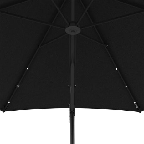Outsunny 3(m) Solar LED Cantilever Parasol - Black