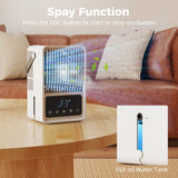 HOMCOM Portable Air Conditioner, 4-in-1 Mini Air Cooler with 3 Wind Speed, 2 Mist Mode, 7 Colour RGB Light, Black