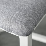 HOMCOM Modern Round Dining Table Set with 4 Upholstered Stools for Dining Room, Kitchen, Grey