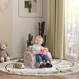 AIYAPLAY Foldable Toddler Chair Soft Snuggle Sponge Filled for Bedroom Playroom, Aged 18 Months to 3 Years - Pink