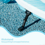 AIYAPLAY Electric Scooter for Kids Aged 4-7 Years, with Flashing LED Lights, Rear Auxiliary Wheels, Blue