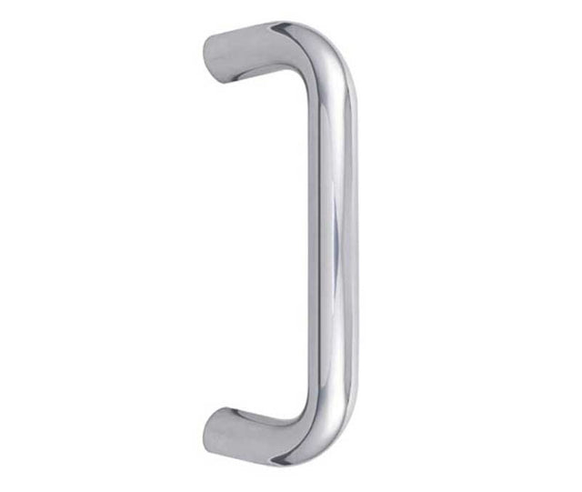 Stainless Steel 19mm D Shape Pull Handles Grade 304 B/T Fixing 150x19mm Polished Stainless Steel