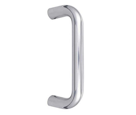 Stainless Steel 19mm D Shape Pull Handles Grade 304 B/T Fixing 425x19mm Polished Stainless Steel