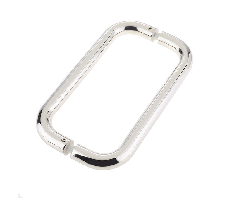 Stainless Steel 22mm D Shape Pull Handles B2B Fixing 225x22mm Polished Stainless Steel