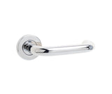 Orbit 19mm Door Handle on 8mm Sprung Rose Grade 304 Polished Stainless Steel