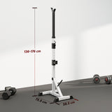 HOMCOM Weights Bar Barbell Rack Squat Stand Adjustable Portable Weight Lifting Max Load 200kg, Suitable For Home Gym Training Work Out
