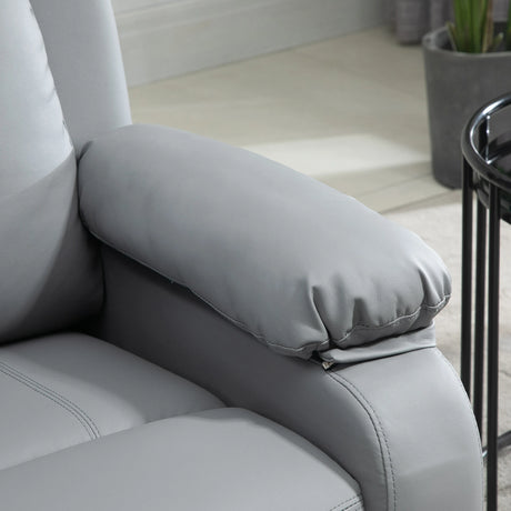 HOMCOM Riser and Recliner Chair with Massage, Heat, Power Lift Recliner Chair for Elderly with Remote Control, Extended Footrest, Dual Side Pockets, Overstuffed Electric Reclining Armchair, Grey