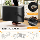 HOMCOM Adjustable Folding Massage Table - Black